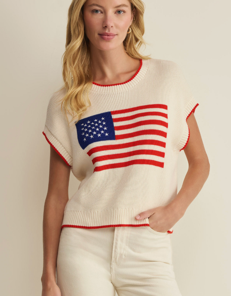 Z SUPPLY SLEEVELESS PATRIOT SWEATER