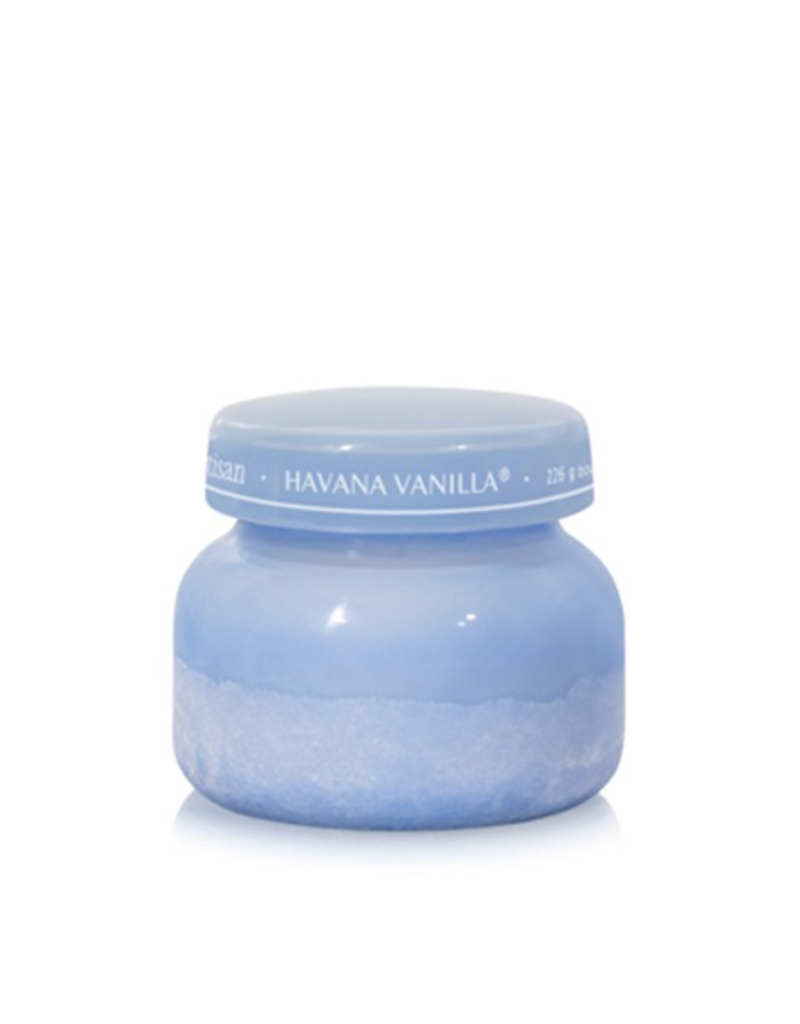 CAPRI BLUE LUCE D'AMALFI 8 OZ PETITE CANDLE, HAVANA VANILLA
