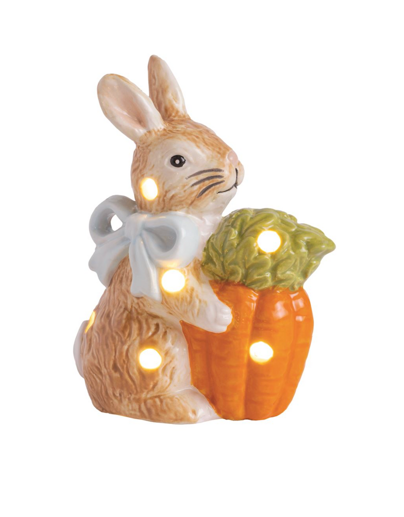 MUD PIE EASTER BUNNY LIGHT-UP SITTER
