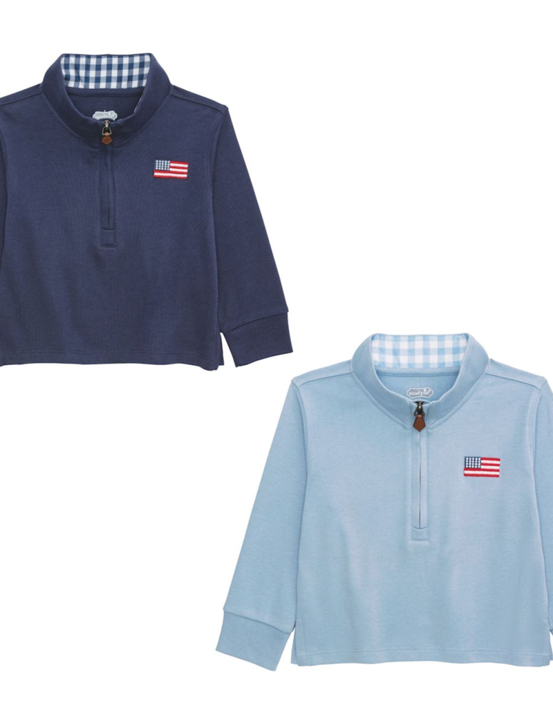 MUD PIE FLAG QUARTER ZIPS