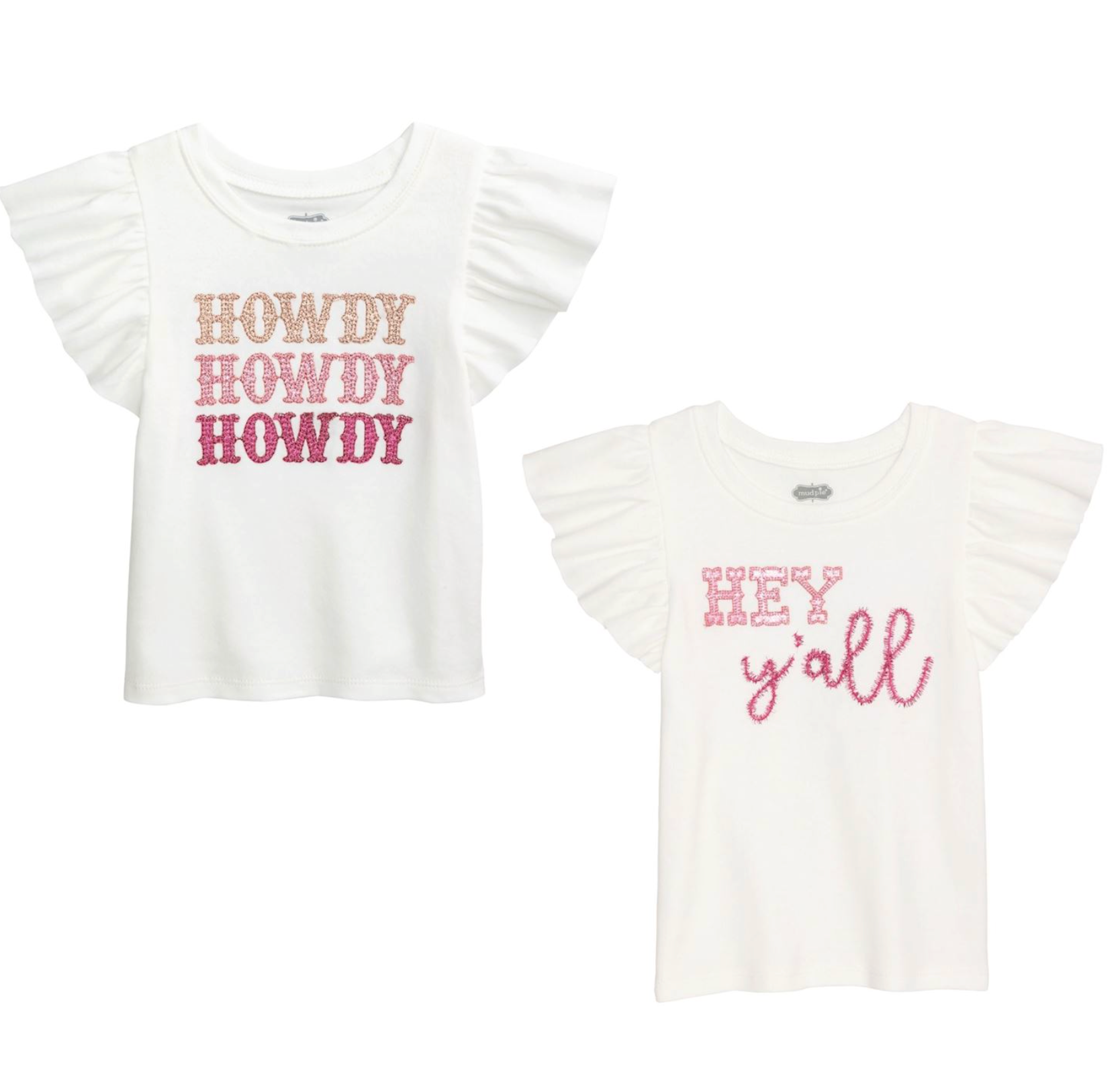 MUD PIE WESTERN GLITTER TEES