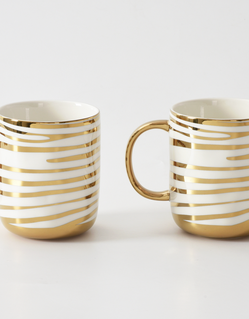 PAMPA BAY SET OF 2 STRIPED MUGS