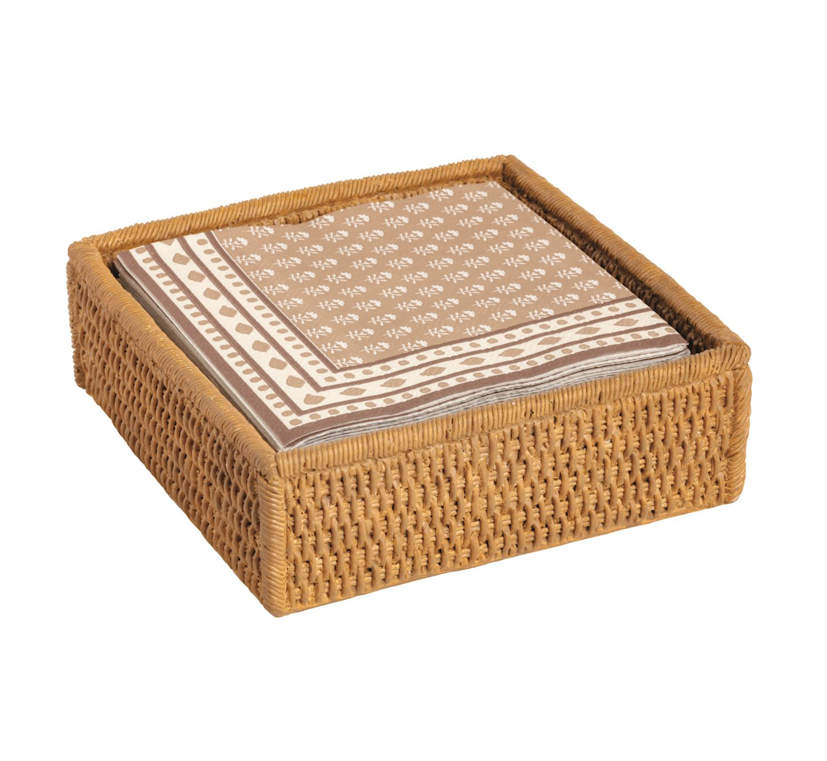 MUD PIE RESIN COCKTAIL NAPKINS & HOLDER SET