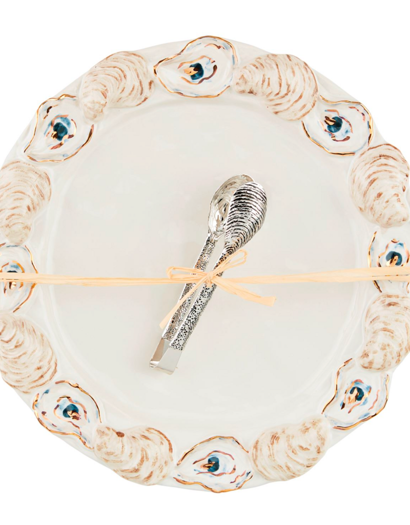 MUD PIE OYSTER ROUND PLATTER SET