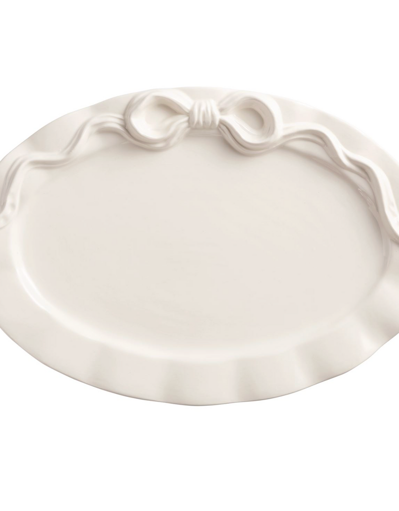 MUD PIE WHITE BOW SERVING PLATTER