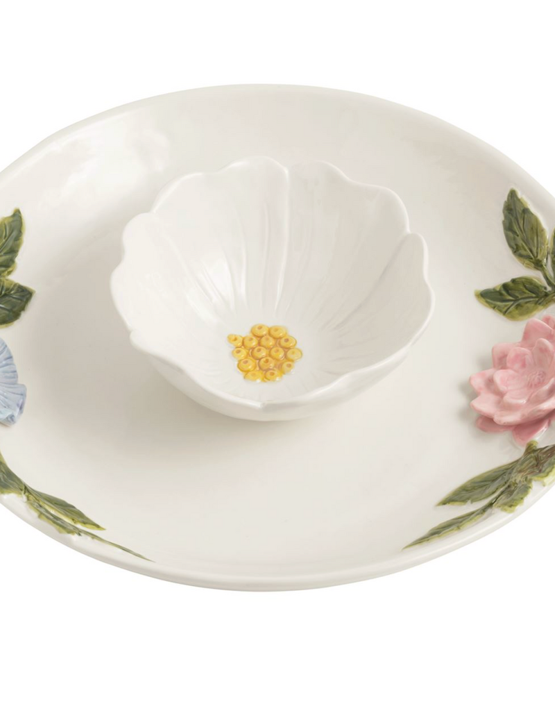 MUD PIE FLOWER CHIP & DIP SET