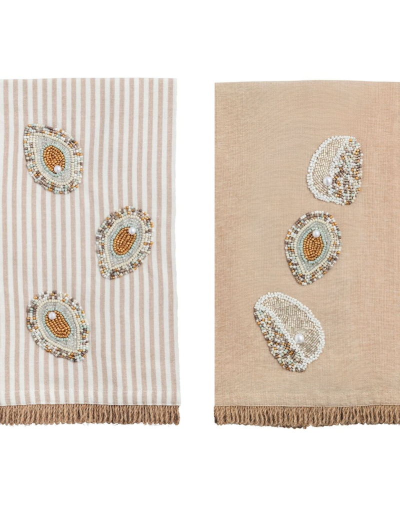 MUD PIE BEADED OYSTER TOWELS