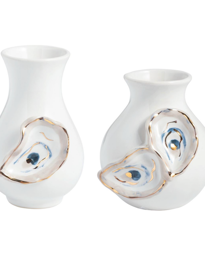 MUD PIE OYSTER SHELL BUD VASES