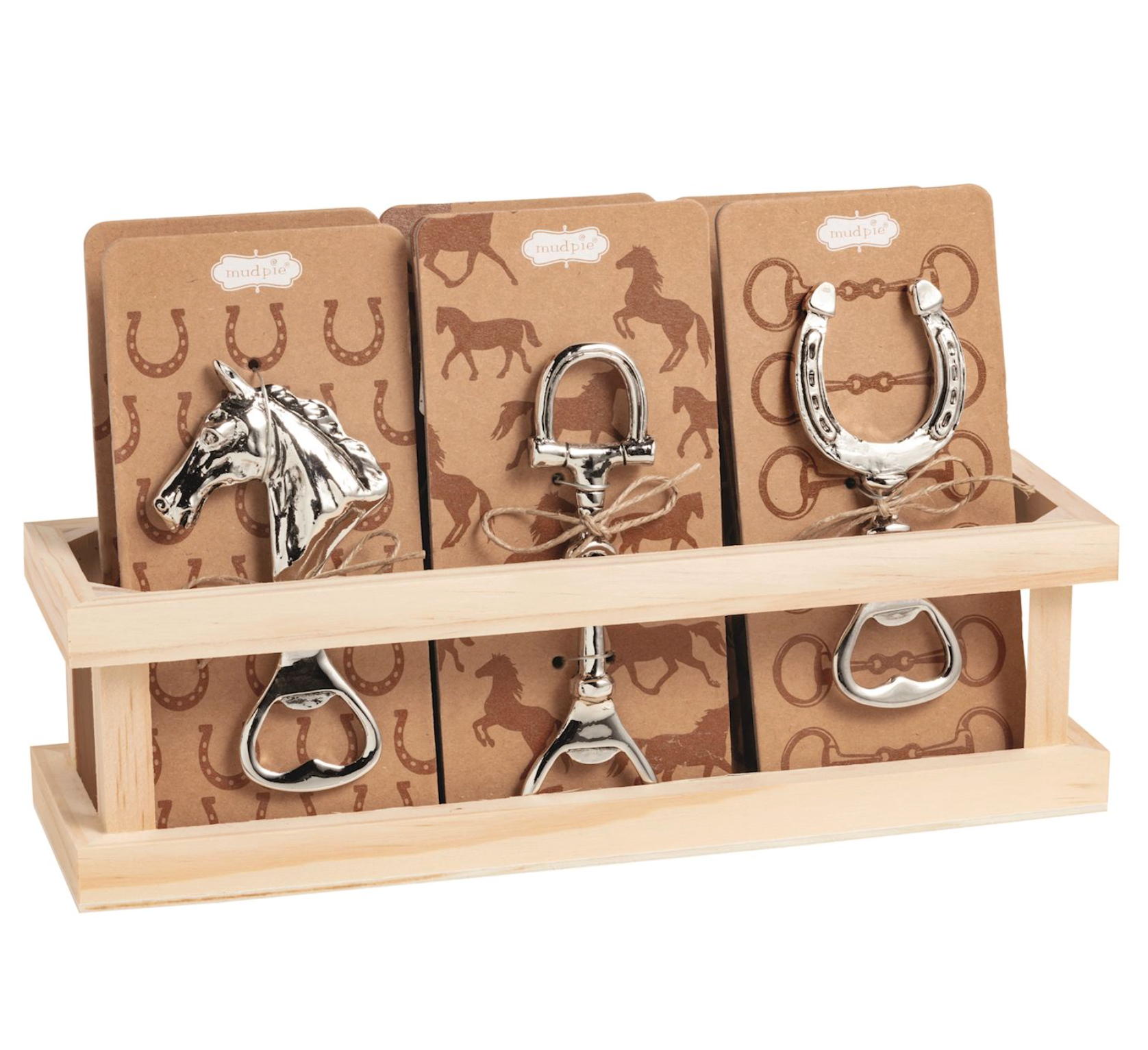 MUD PIE HORSE METAL BOTTLE OPENERS