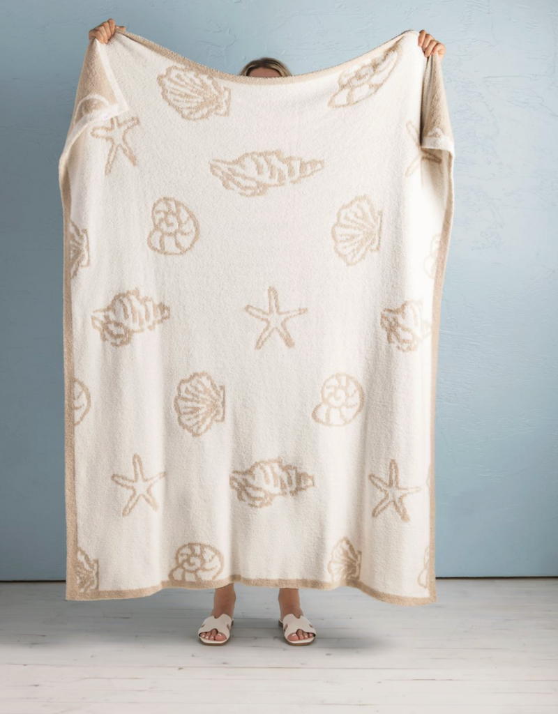MUD PIE COASTAL LUXE CHENILLE BLANKET