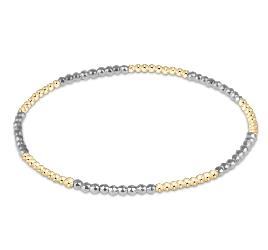 ENEWTON Blissful Pattern 2mm Bead  Bracelet - Bright Silver-DISCONTINUED