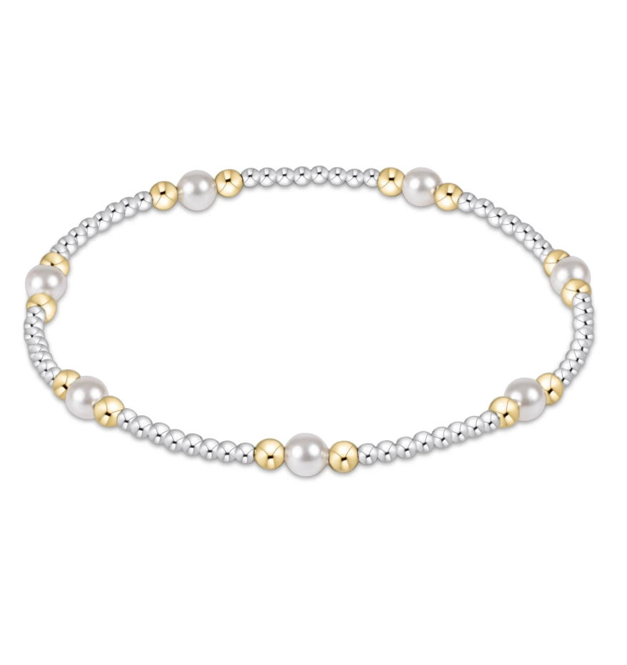 ENEWTON Purpose Pearl 4mm Bead  Bracelet - Mixed Metal