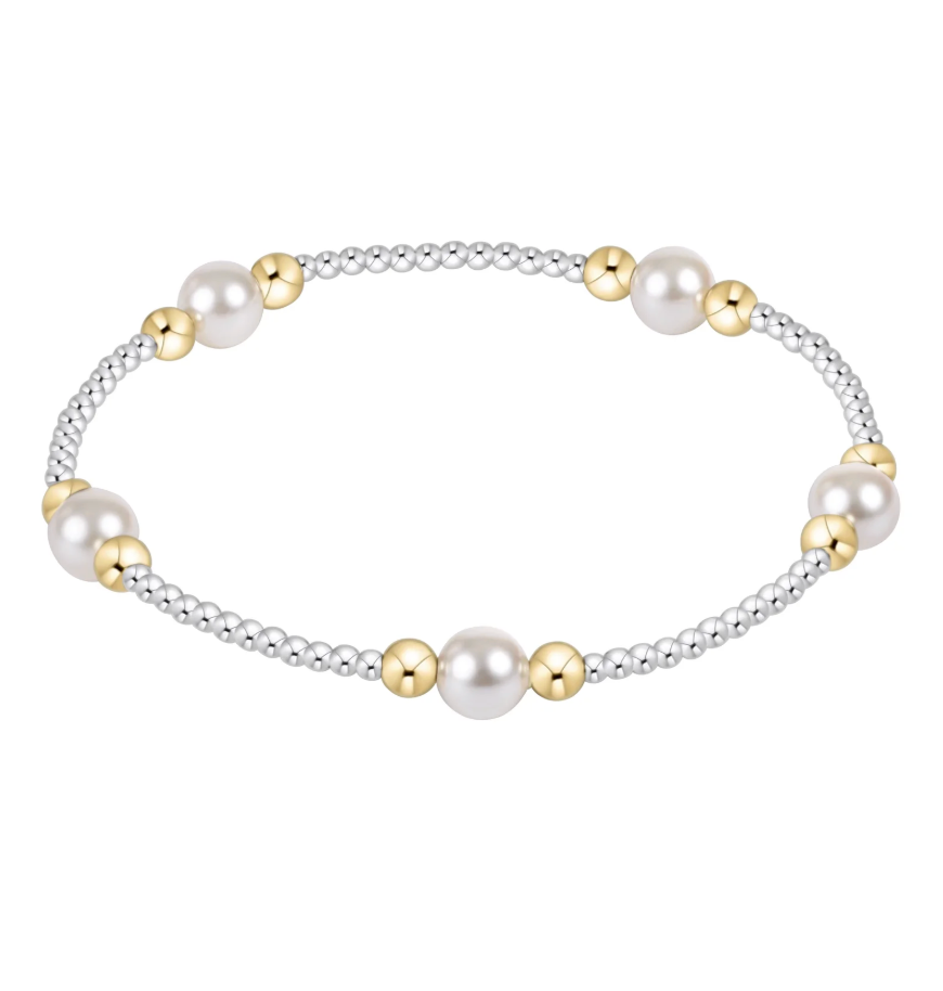 ENEWTON Purpose Pearl 6mm Bead  Bracelet - Mixed Metal