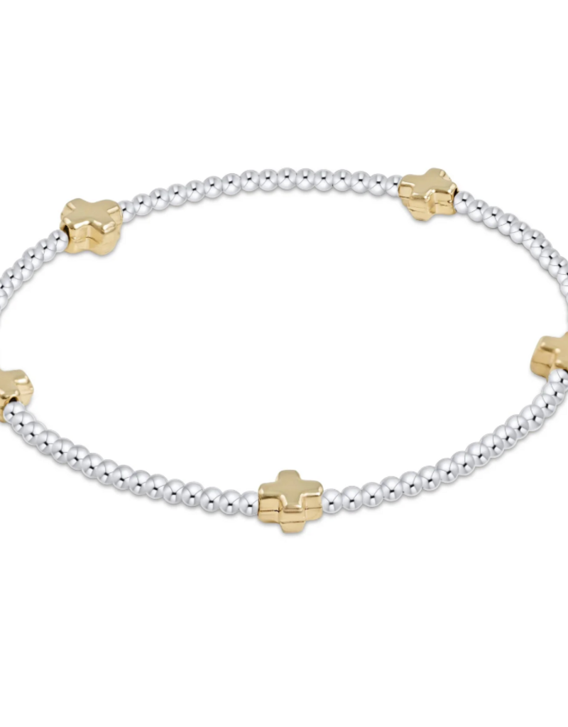 ENEWTON Signature Cross Small Sterling Mixed Metal Pattern