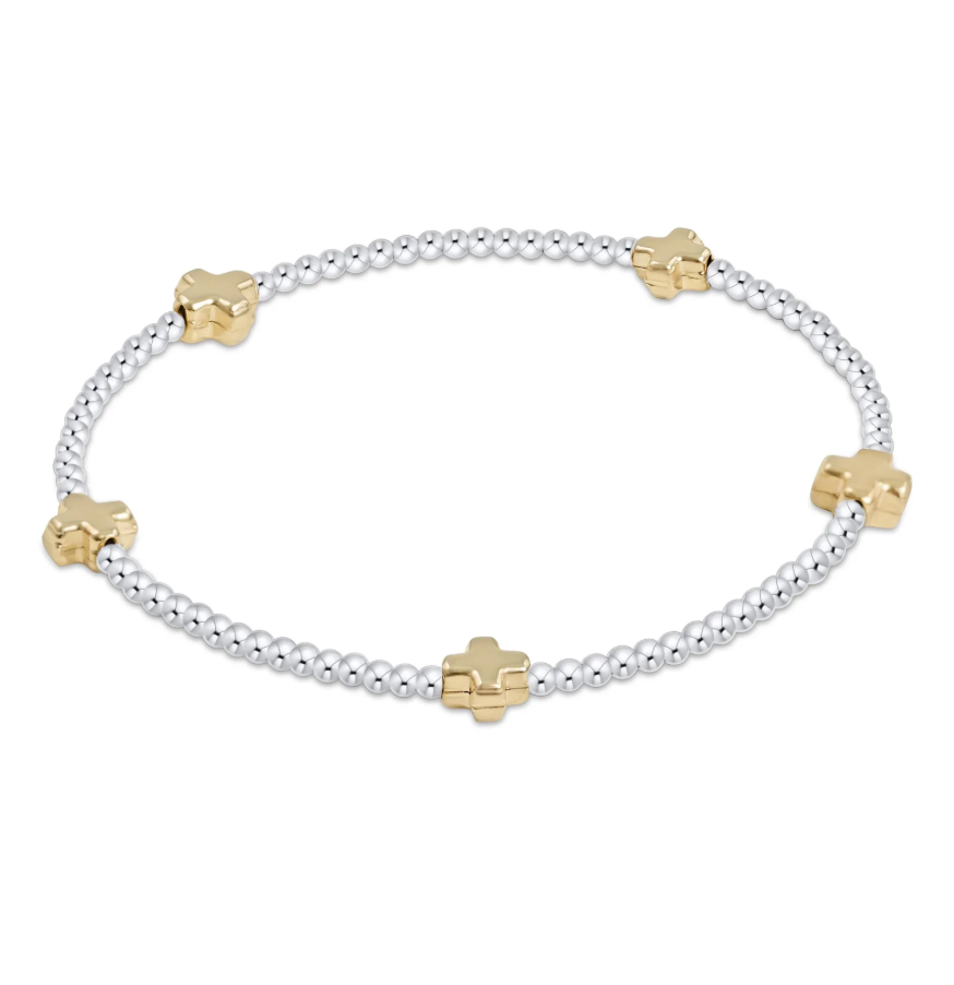 ENEWTON Signature Cross Small Sterling Mixed Metal Pattern