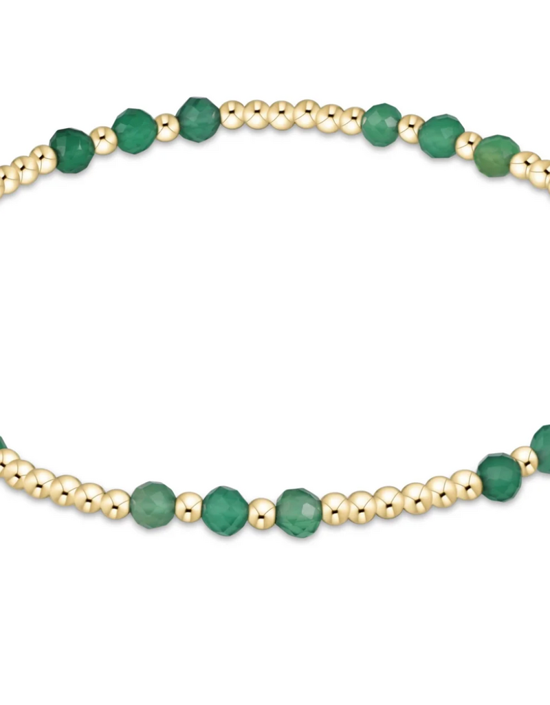 ENEWTON Gemstone Gold Joy Pattern  3mm Bead Bracelet - Gree