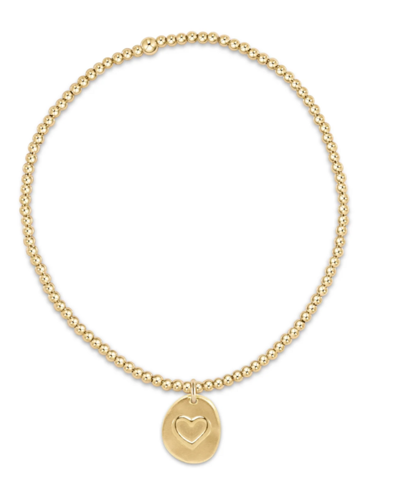 ENEWTON Classic Gold 2mm Bead  Bracelet - Inspire Love Small Love gold charm