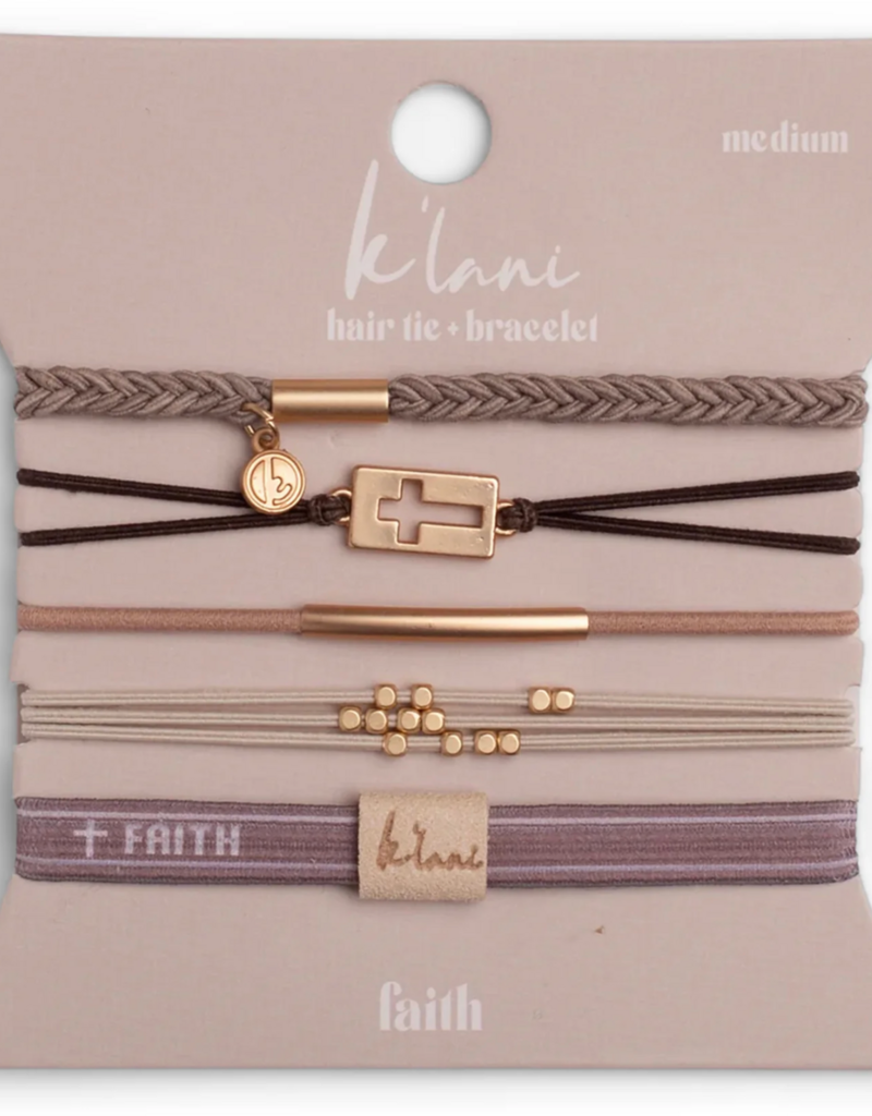 K'LANI HAIR TIE BRACELET SET-FAITH