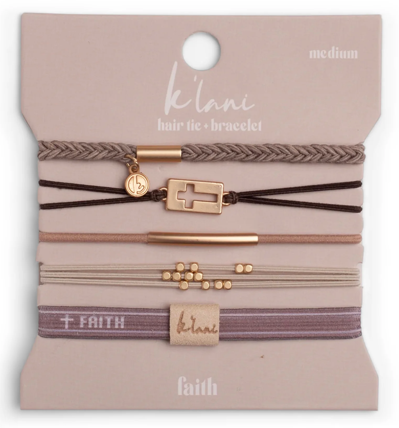 K'LANI HAIR TIE BRACELET SET-FAITH