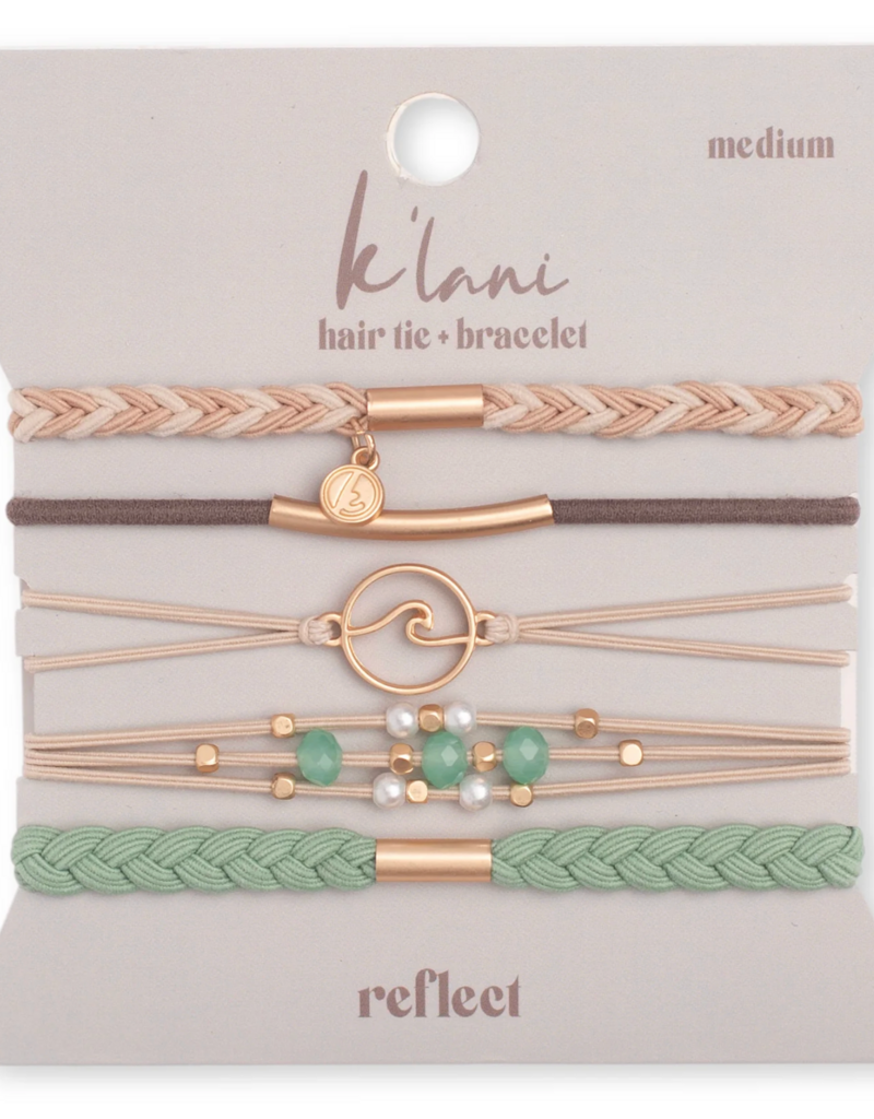 K'LANI HAIR TIE BRACELET SET-REFLECT