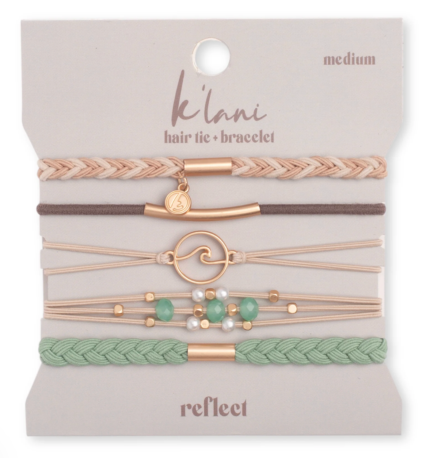 K'LANI HAIR TIE BRACELET SET-REFLECT