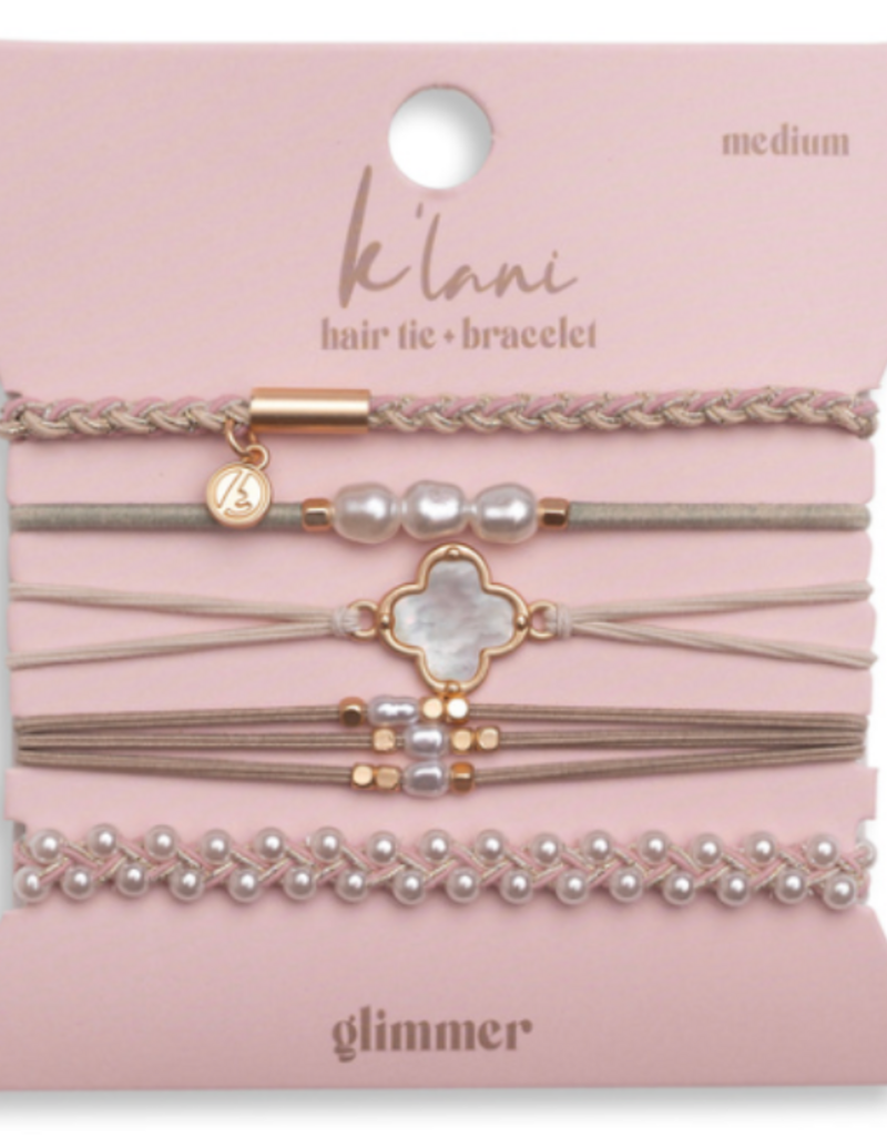 K'LANI HAIR TIE BRACELET SET-GLIMMER
