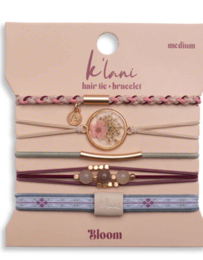 K'LANI HAIR TIE BRACELET SET-BLOOM