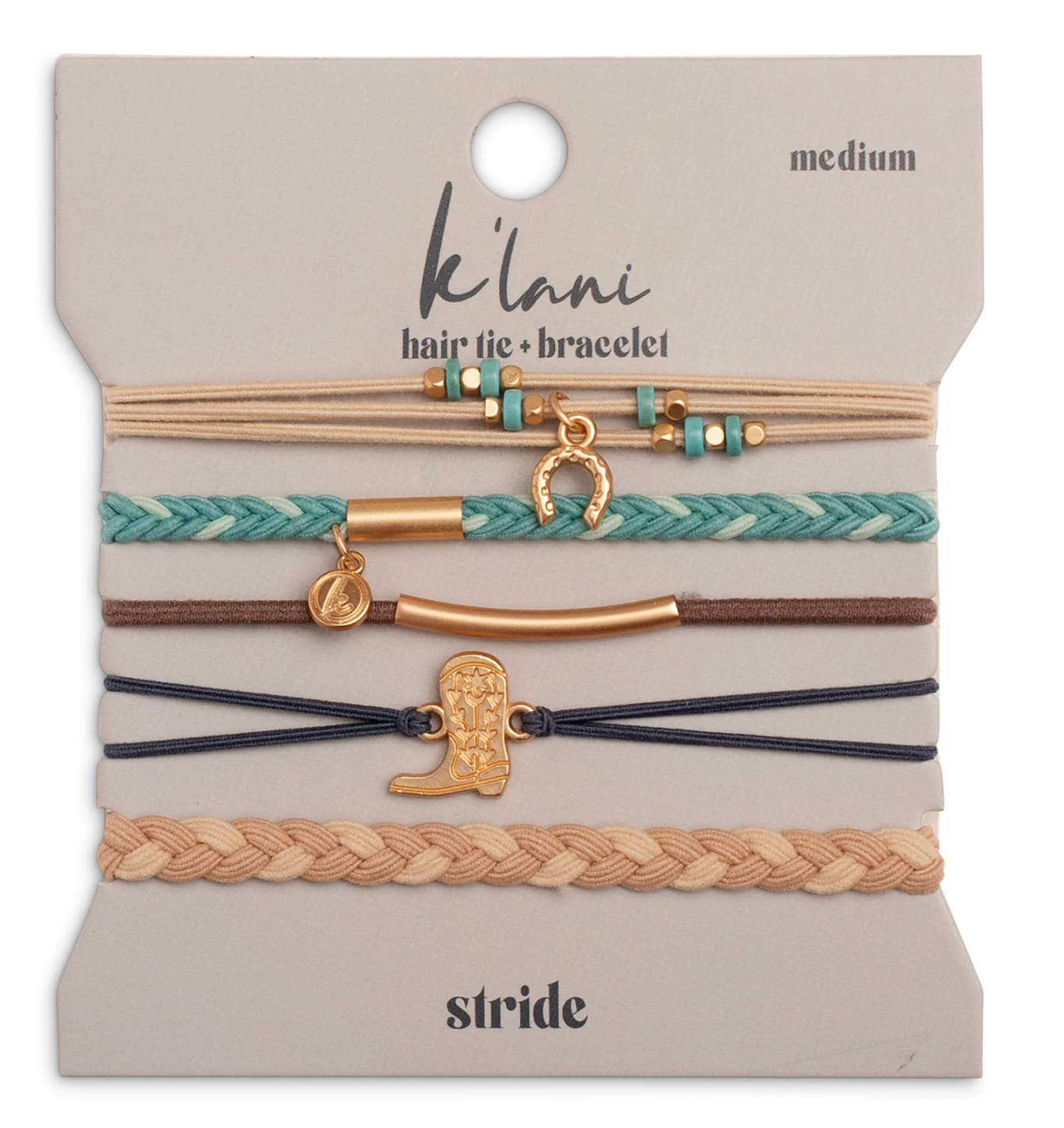 K'LANI HAIR TIE BRACELET SET-STRIDE