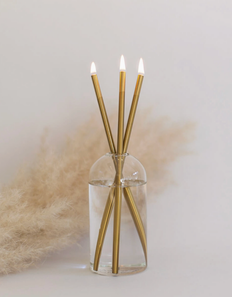 EVERLASTING CANDLE CO GOLD EVERLASTING CANDLESTICKS