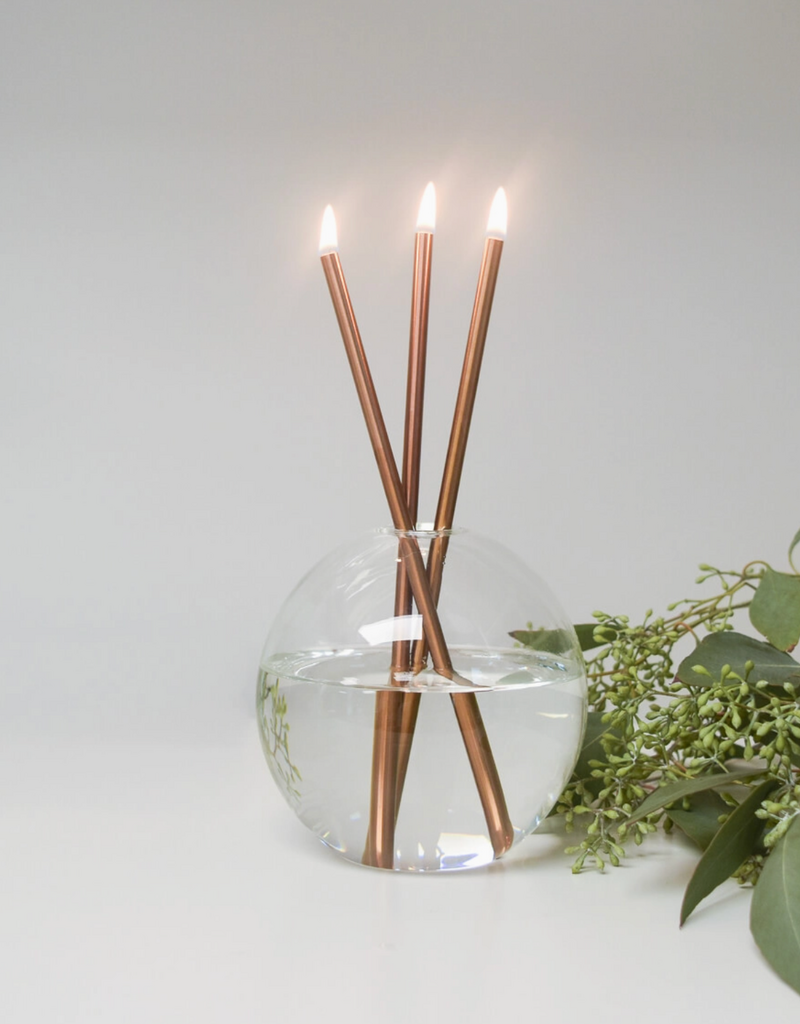 EVERLASTING CANDLE CO NEVA VASE CLEAR CANDLE HOLDER