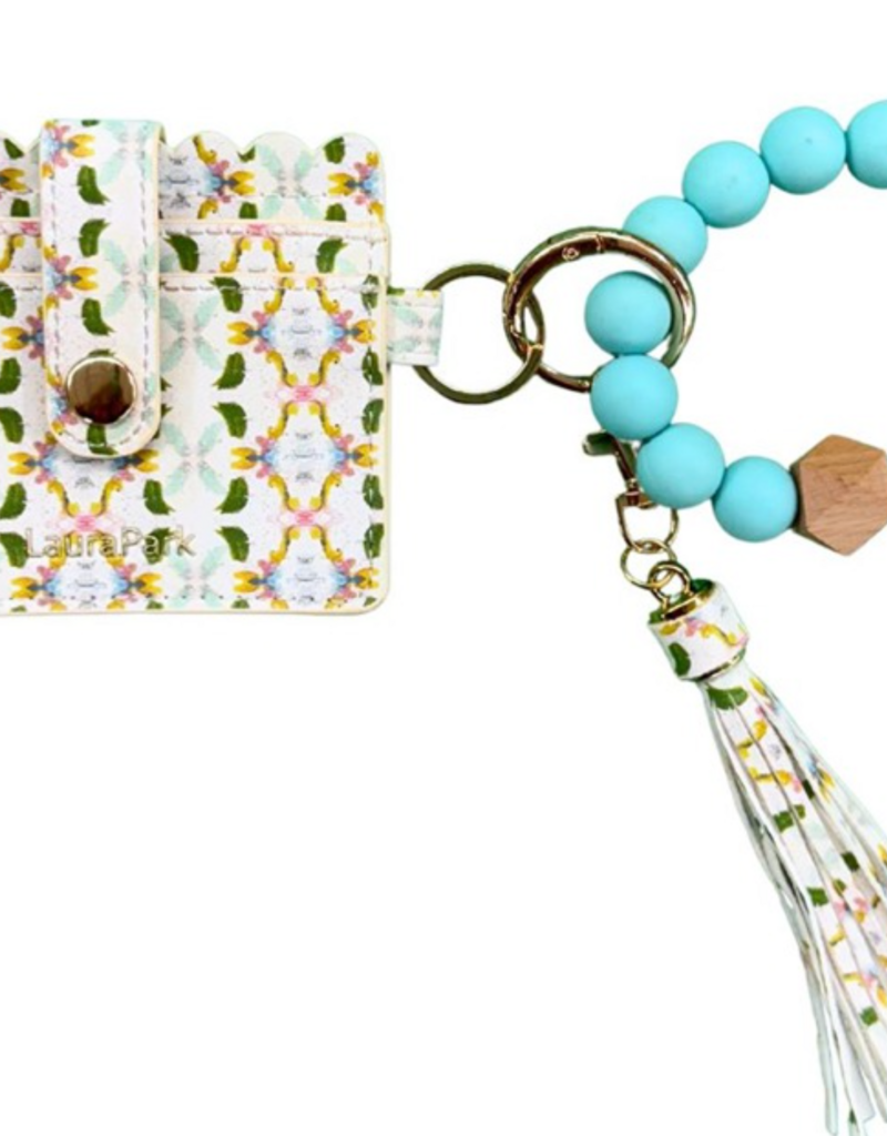 LAURA PARK DESIGNS DOGWOOD KEYCHAIN WRISTLET WALLET