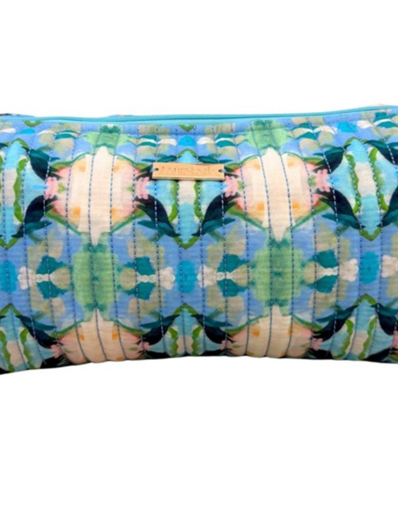 LAURA PARK DESIGNS ISLAND HOUSE SIGNATURE LARGE COSMETIC BAG