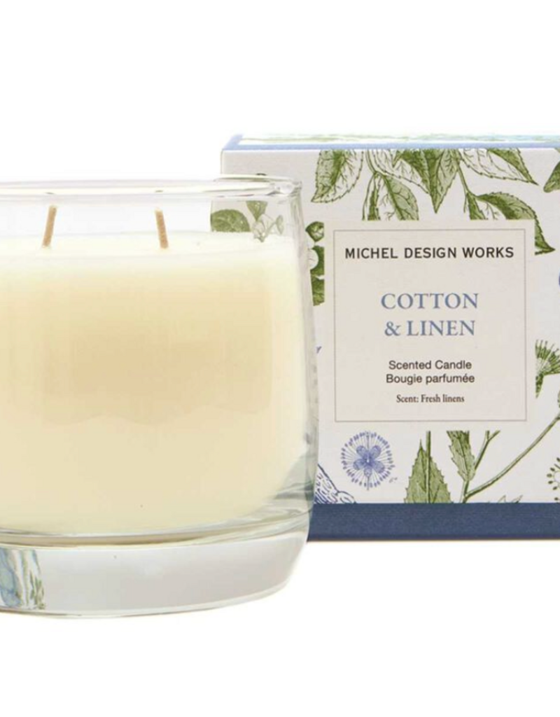 MICHEL DESIGN WORKS COTTON & LINEN VIGNE CANDLE