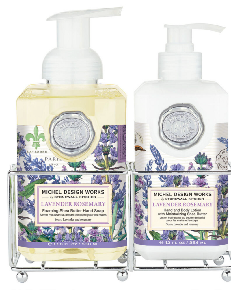 MICHEL DESIGN WORKS LAVENDER ROSEMARY HANDCARE CADDY