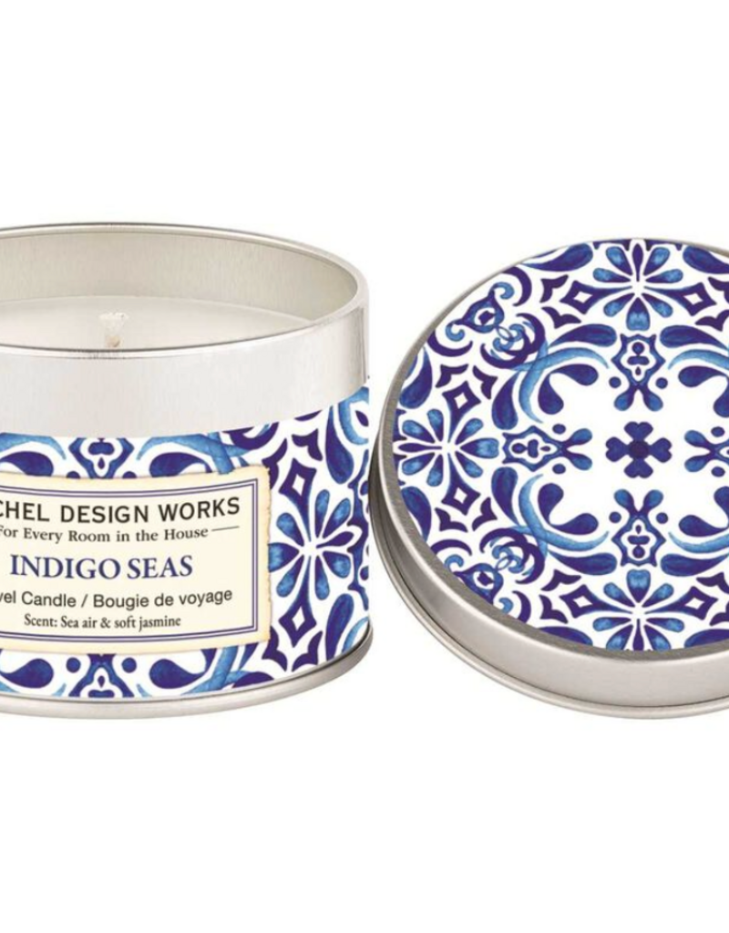 MICHEL DESIGN WORKS INDIGO SEAS TRAVEL CANDLE