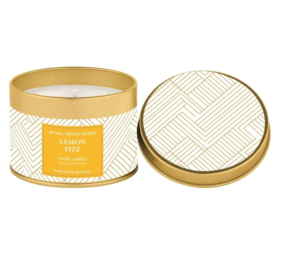 MICHEL DESIGN WORKS LEMON FIZZ TRAVEL CANDLE