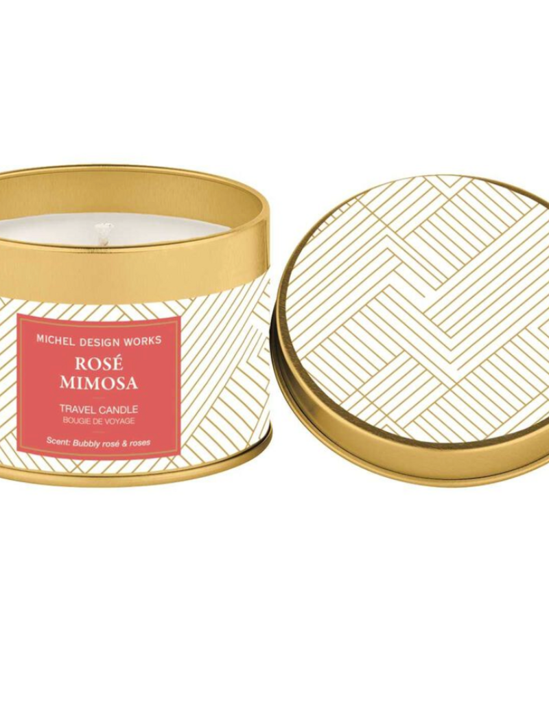 MICHEL DESIGN WORKS ROSE MIMOSA TRAVEL CANDLE