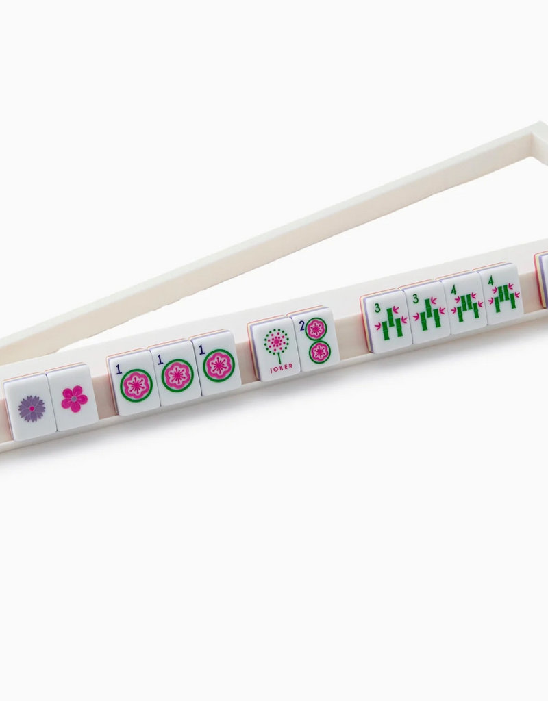 OH MY MAHJONG WHITE ACRYLIC RACK AND PUSHER SET
