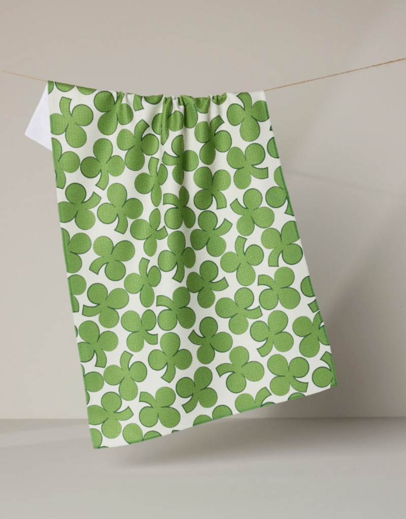 GEOMETRY CLOVER TOSS TEA TOWEL