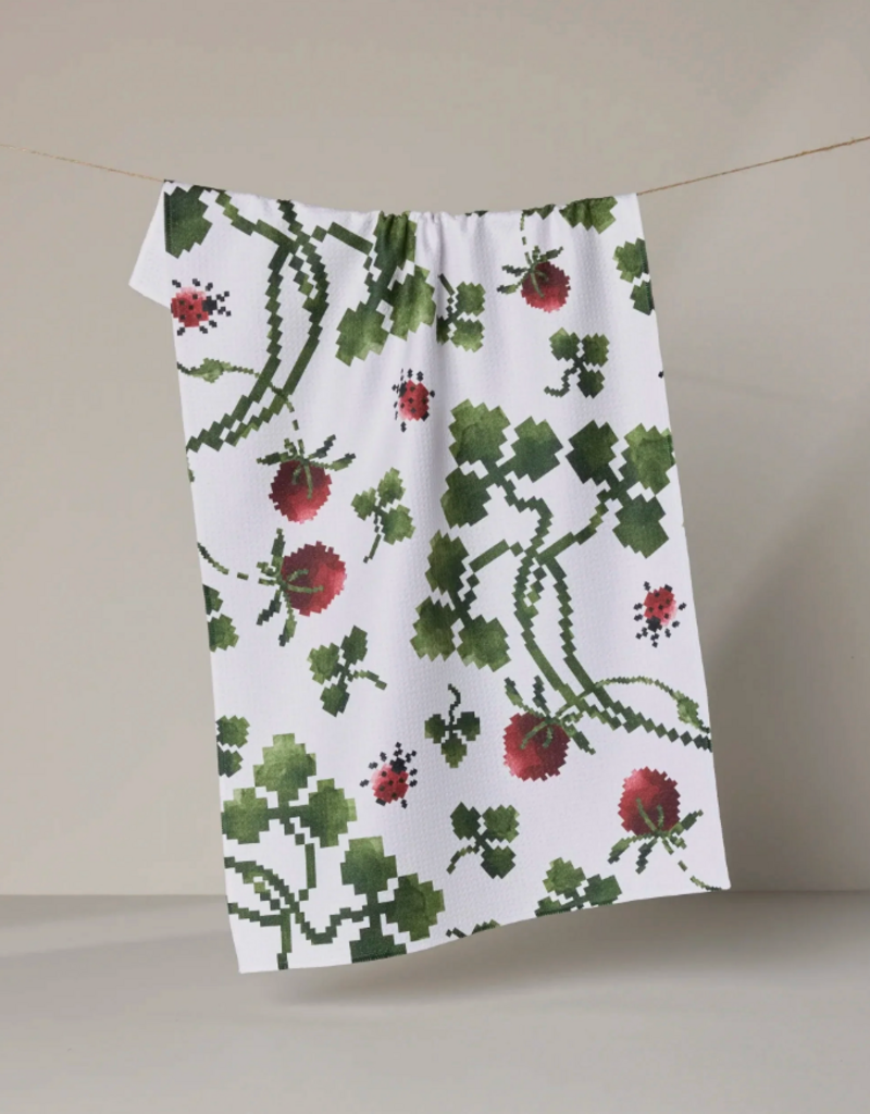GEOMETRY LADYBUG FIELDS TEA TOWEL