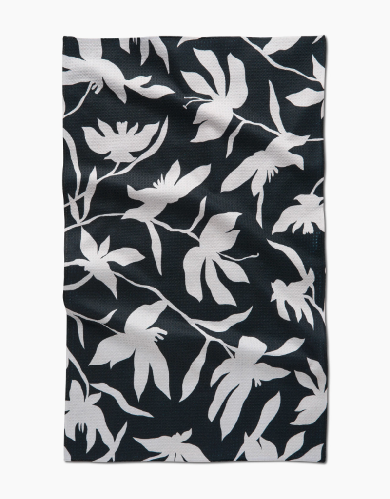 GEOMETRY MIDNIGHT PETAL TEA TOWEL