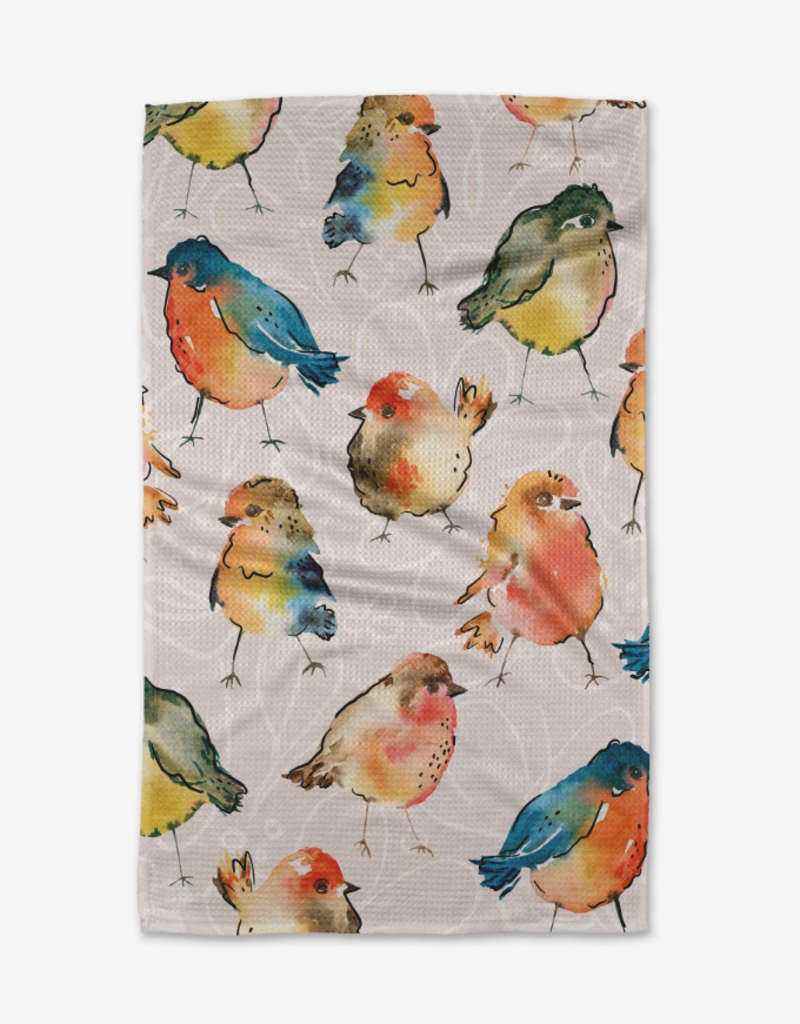 GEOMETRY TWEET TWEET TEA TOWEL