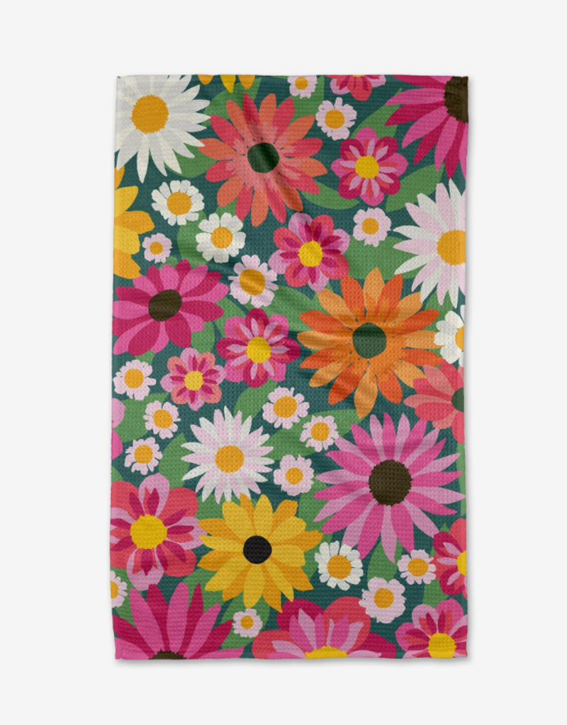 GEOMETRY WILD BLOOMS TEA TOWEL