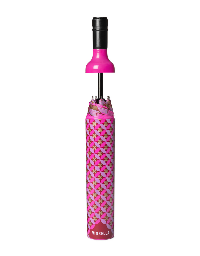 VINRELLA CLOVER FLORAL WINE BOTTLE UMBRELLA