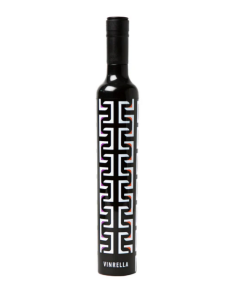 VINRELLA GEOMETRIC BLACK WINE BOTTLE UMBRELLA