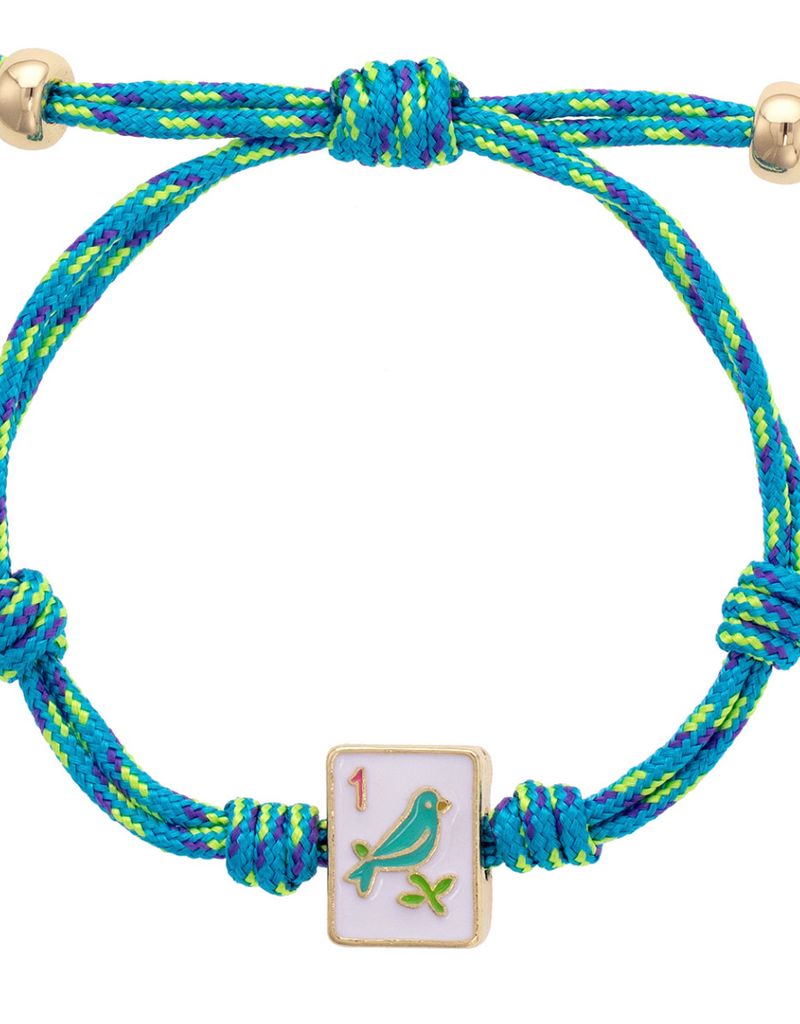 CANVAS SPARROW MAHJONG TILE PARACORD BRACELET