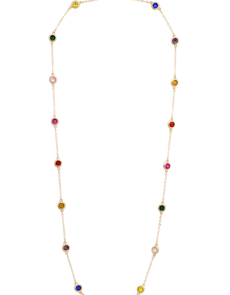 CANVAS CORFU MULTI BEZEL STONE NECKLACE