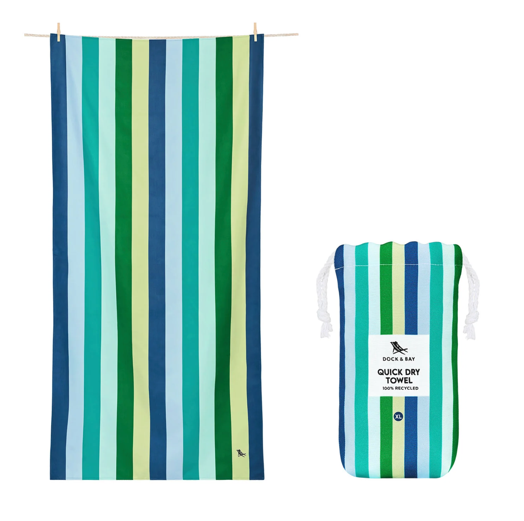DOCK & BAY QUICK DRY TOWEL XL COOL LAGOON