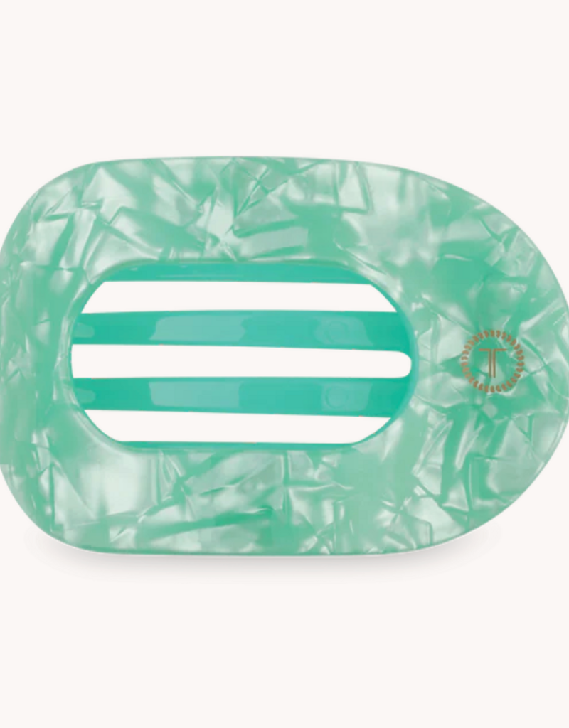 TELETIES MEDIUM FLAT ROUND HAIR CLIP-SPRING SPLASH