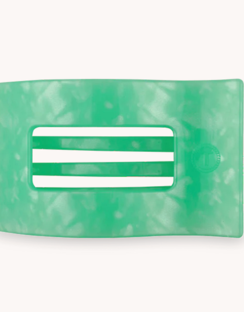 TELETIES MEDIUM FLAT RECTANGLE HAIR CLIP-SPRING SPLASH